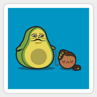 Cute Kawaii Avocado Guacamole Science Fiction Funny Parody Magnet